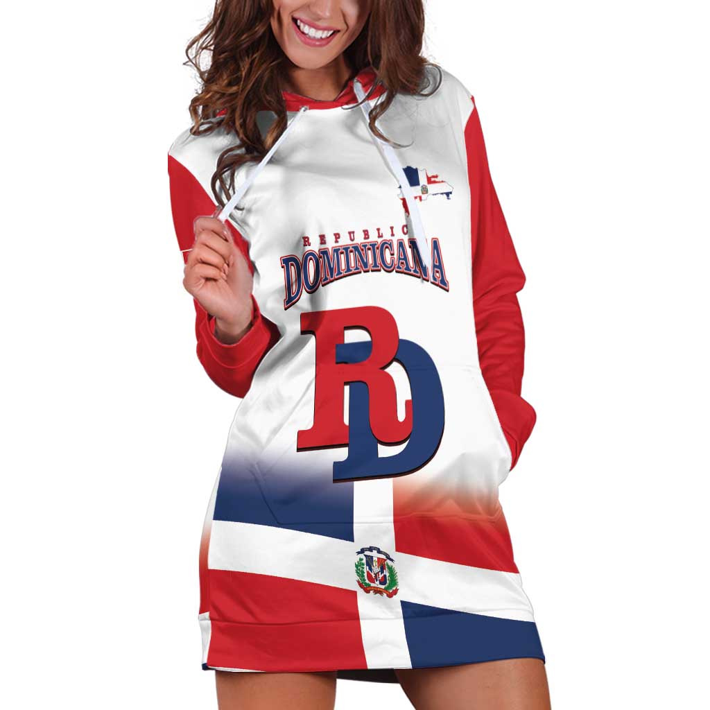 Custom Dominican Republic 2025 Baseball Hoodie Dress Go Champions Flag Style