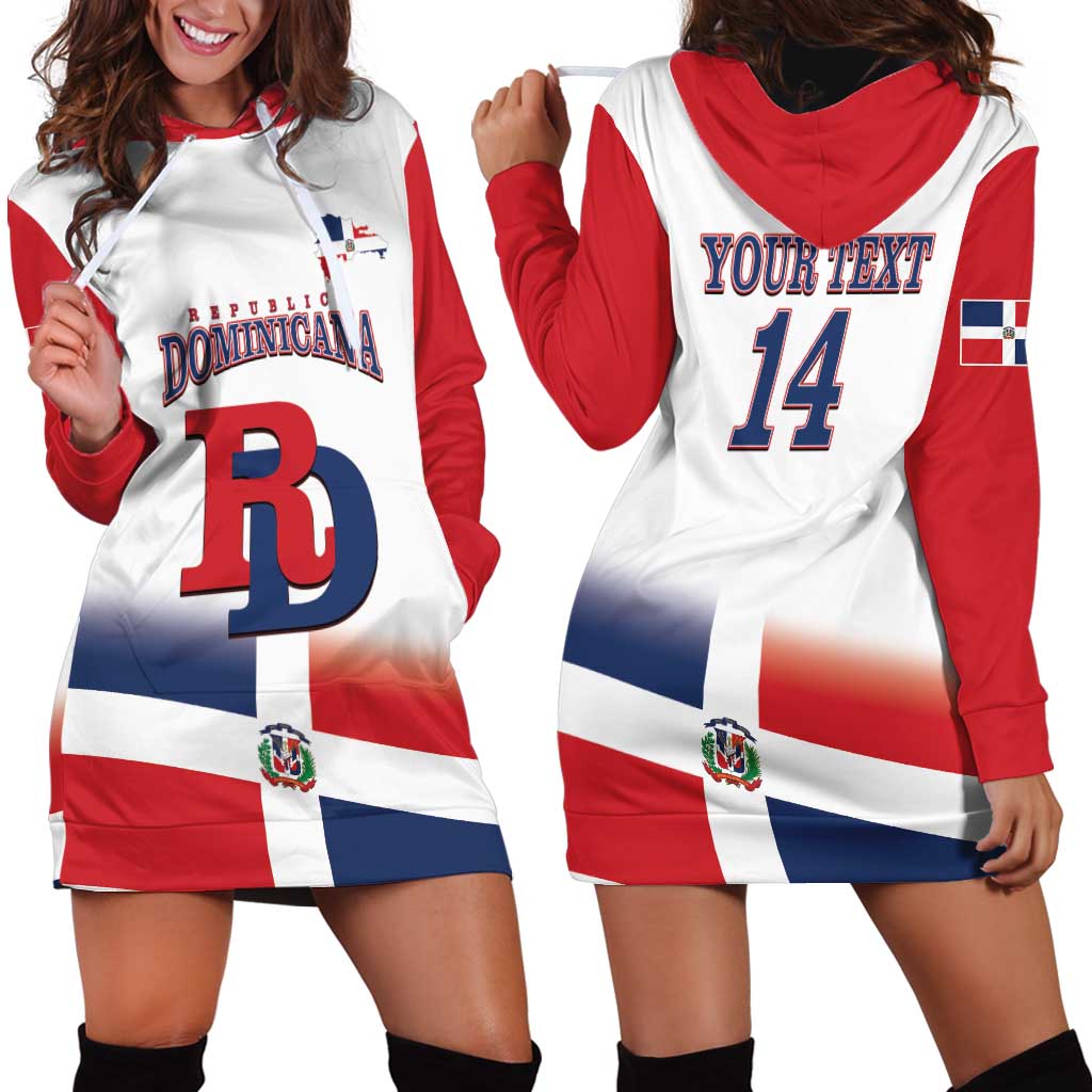 Custom Dominican Republic 2025 Baseball Hoodie Dress Go Champions Flag Style