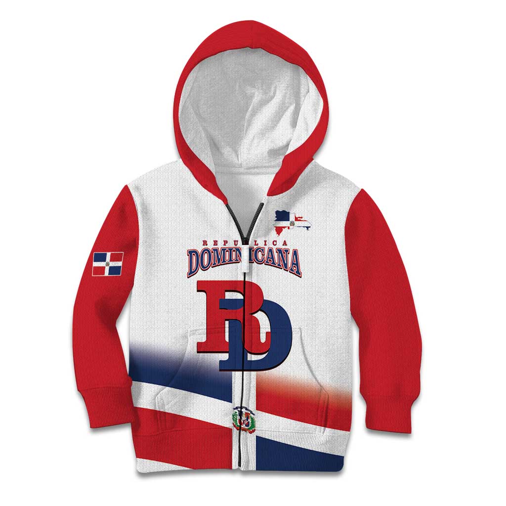 Custom Dominican Republic 2025 Baseball Kid Hoodie Go Champions Flag Style