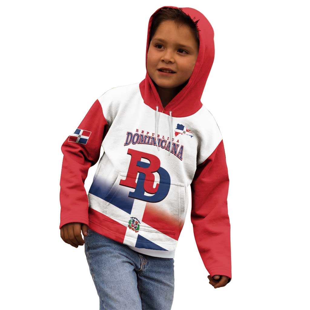 Custom Dominican Republic 2025 Baseball Kid Hoodie Go Champions Flag Style