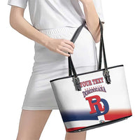 Custom Dominican Republic 2025 Baseball Leather Tote Bag Go Champions Flag Style