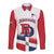 Custom Dominican Republic 2025 Baseball Long Sleeve Button Shirt Go Champions Flag Style