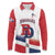Custom Dominican Republic 2025 Baseball Long Sleeve Polo Shirt Go Champions Flag Style