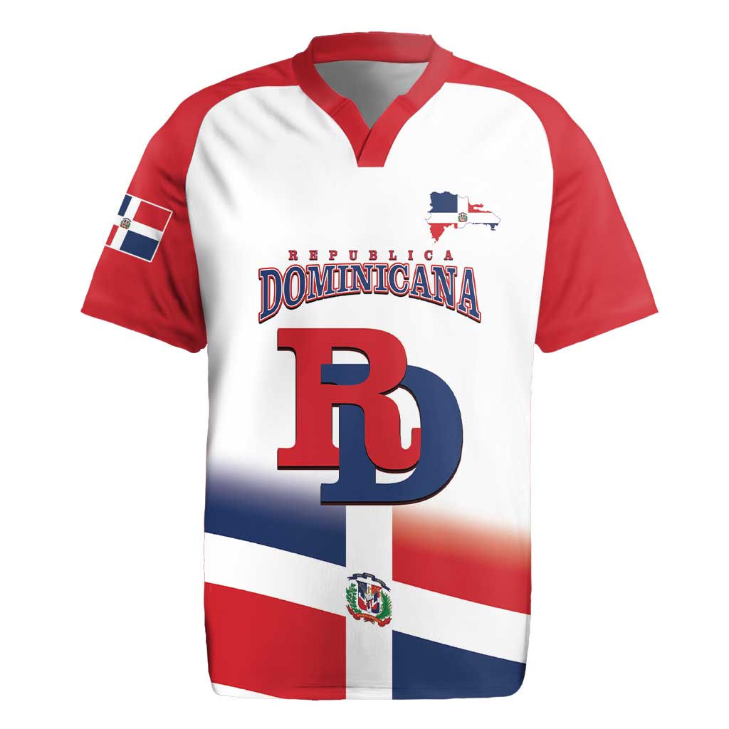 Custom Dominican Republic 2025 Baseball Rugby Jersey Go Champions Flag Style
