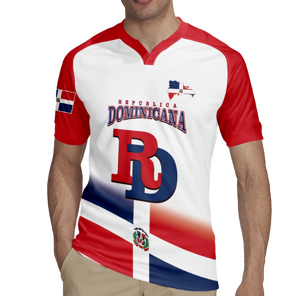 Custom Dominican Republic 2025 Baseball Rugby Jersey Go Champions Flag Style