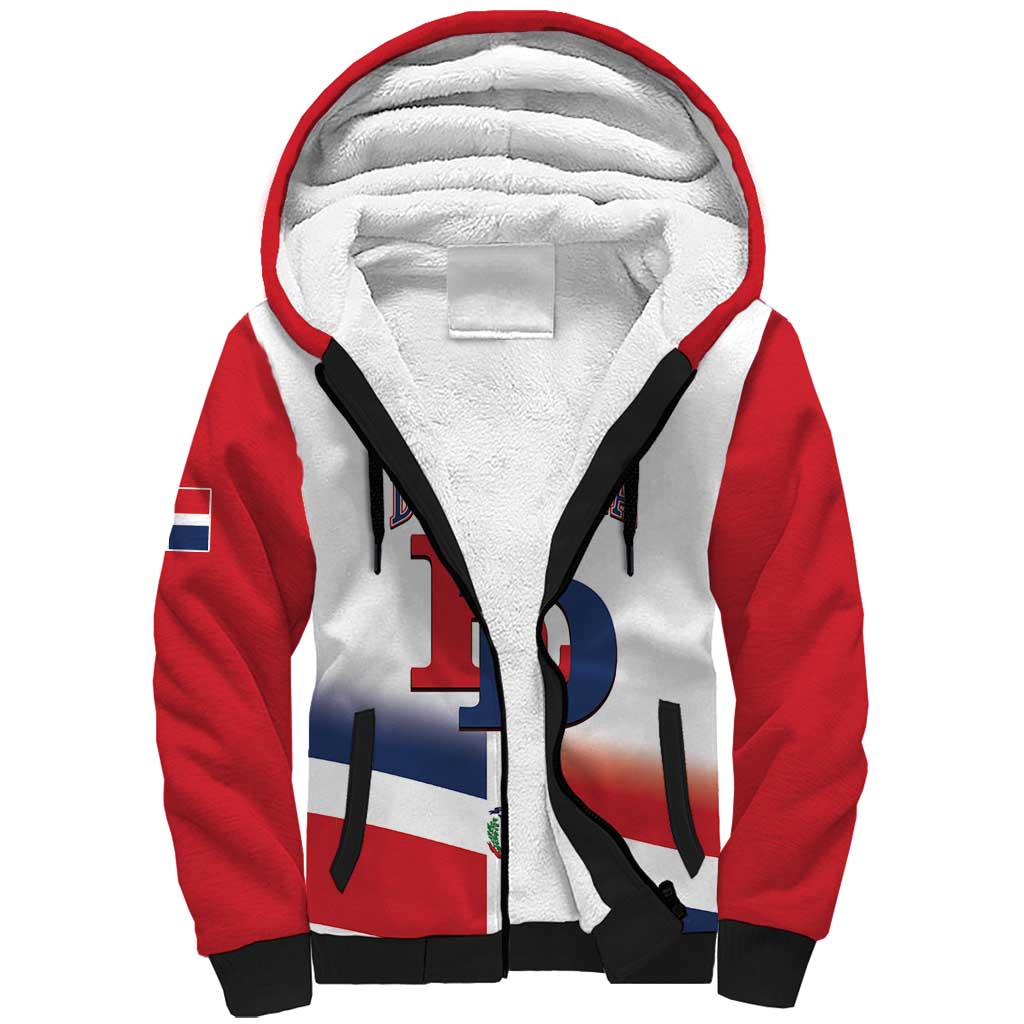 Custom Dominican Republic 2025 Baseball Sherpa Hoodie Go Champions Flag Style