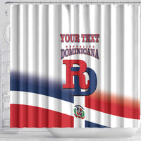 Custom Dominican Republic 2025 Baseball Shower Curtain Go Champions Flag Style