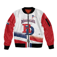 Custom Dominican Republic 2025 Baseball Sleeve Zip Bomber Jacket Go Champions Flag Style
