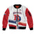 Custom Dominican Republic 2025 Baseball Sleeve Zip Bomber Jacket Go Champions Flag Style