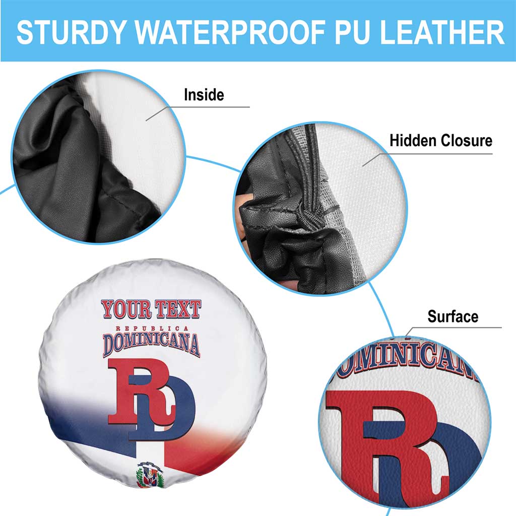 Custom Dominican Republic 2025 Baseball Spare Tire Cover Go Champions Flag Style