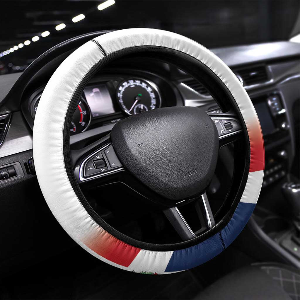 Dominican Republic 2025 Baseball Steering Wheel Cover Go Champions Flag Style