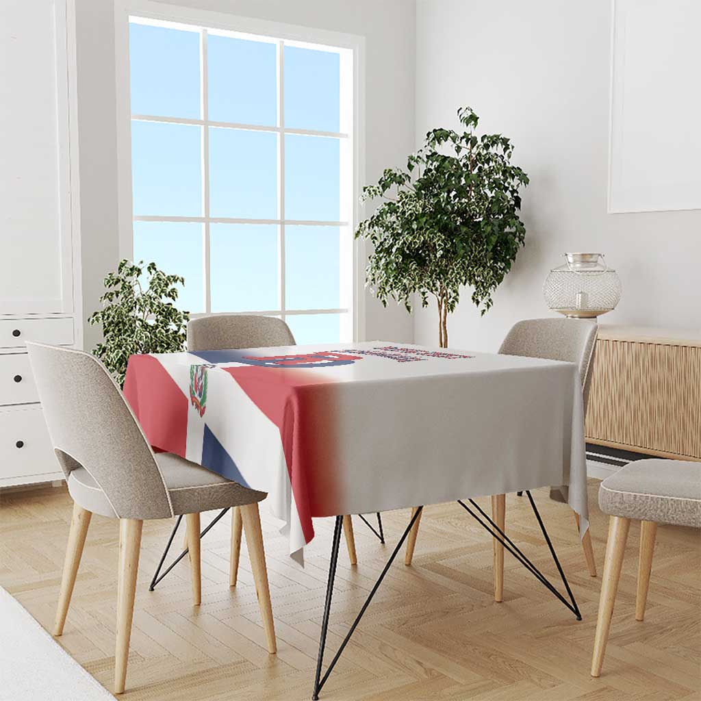 Custom Dominican Republic 2025 Baseball Tablecloth Go Champions Flag Style