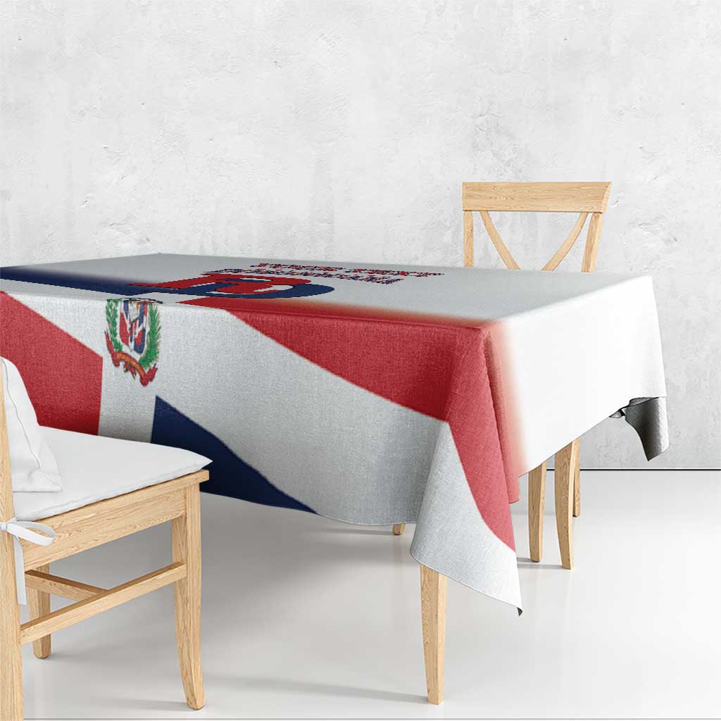 Custom Dominican Republic 2025 Baseball Tablecloth Go Champions Flag Style
