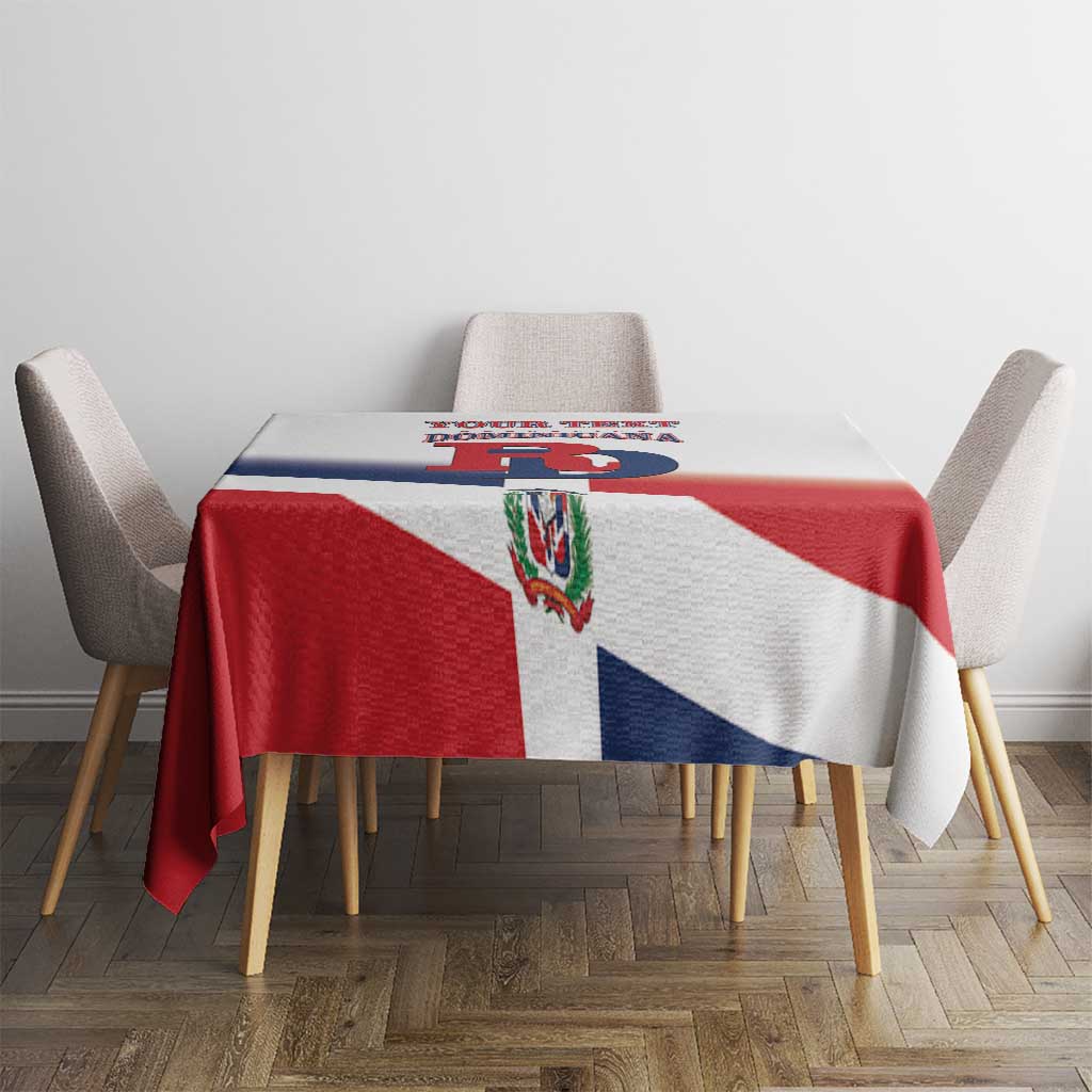 Custom Dominican Republic 2025 Baseball Tablecloth Go Champions Flag Style