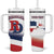 Custom Dominican Republic 2025 Baseball Tumbler With Handle Go Champions Flag Style