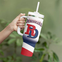 Custom Dominican Republic 2025 Baseball Tumbler With Handle Go Champions Flag Style
