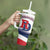 Custom Dominican Republic 2025 Baseball Tumbler With Handle Go Champions Flag Style