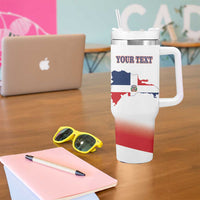 Custom Dominican Republic 2025 Baseball Tumbler With Handle Go Champions Flag Style