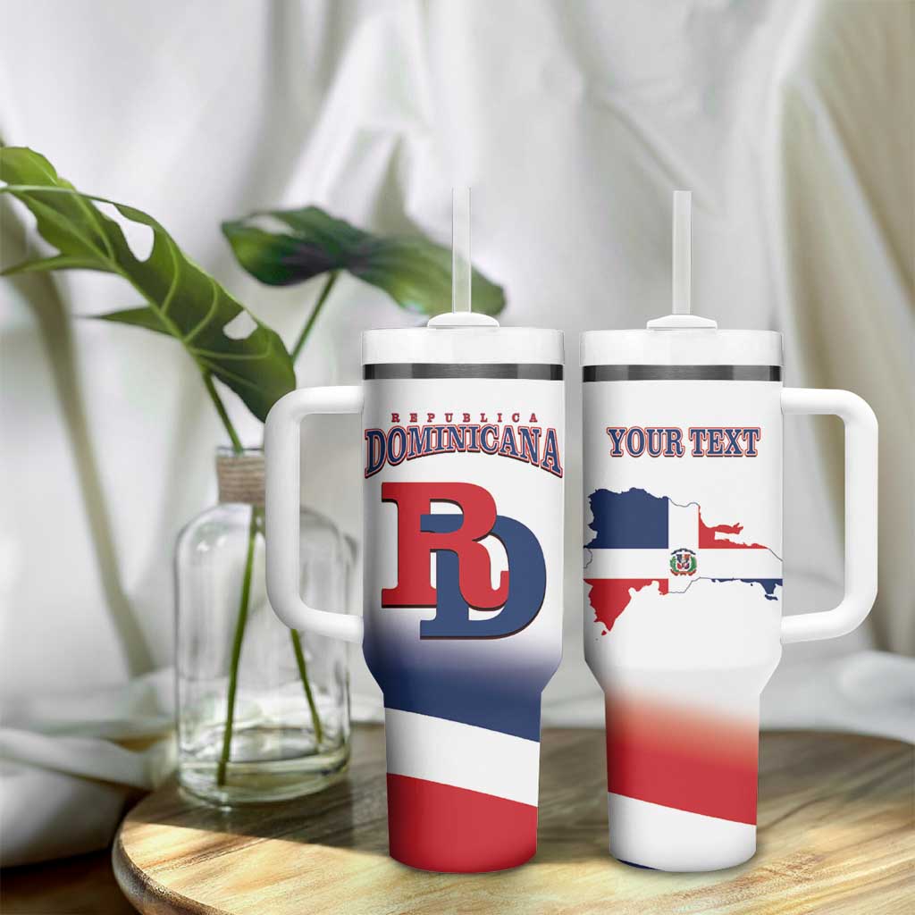 Custom Dominican Republic 2025 Baseball Tumbler With Handle Go Champions Flag Style