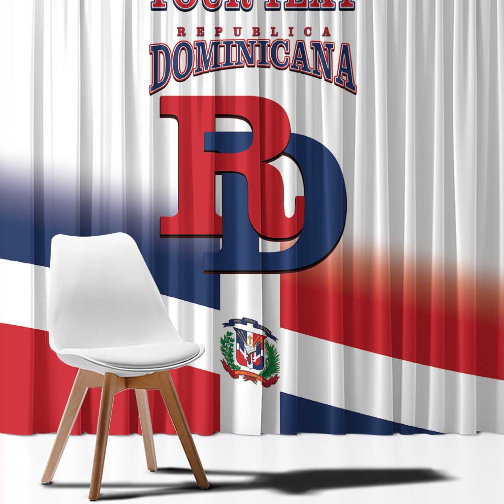 Custom Dominican Republic 2025 Baseball Window Curtain Go Champions Flag Style - Wonder Print Shop