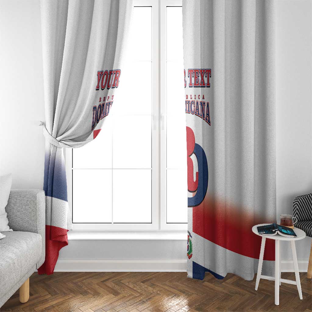 Custom Dominican Republic 2025 Baseball Window Curtain Go Champions Flag Style - Wonder Print Shop
