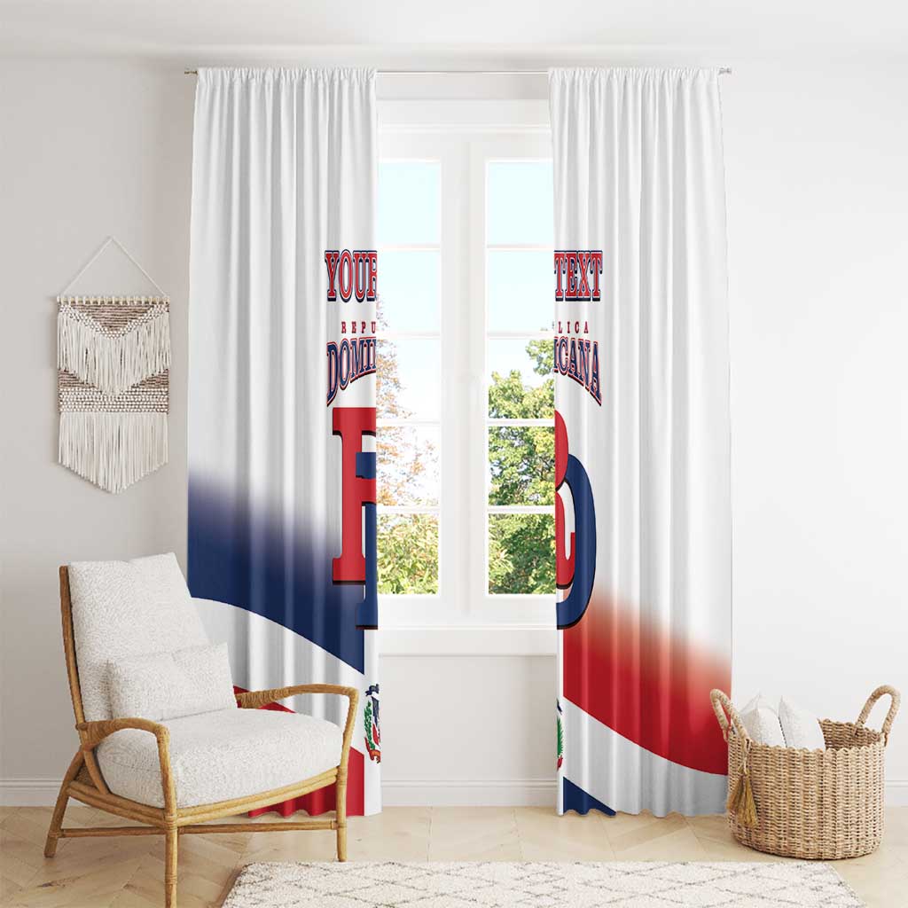 Custom Dominican Republic 2025 Baseball Window Curtain Go Champions Flag Style - Wonder Print Shop