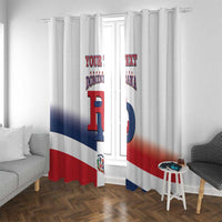 Custom Dominican Republic 2025 Baseball Window Curtain Go Champions Flag Style - Wonder Print Shop