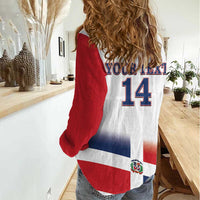 Custom Dominican Republic 2025 Baseball Women Casual Shirt Go Champions Flag Style - Wonder Print Shop