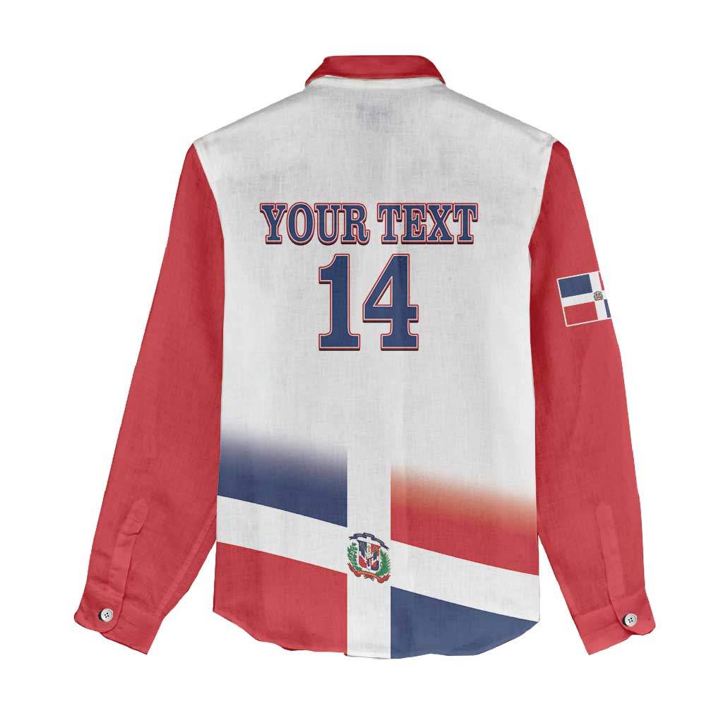 Custom Dominican Republic 2025 Baseball Women Casual Shirt Go Champions Flag Style - Wonder Print Shop