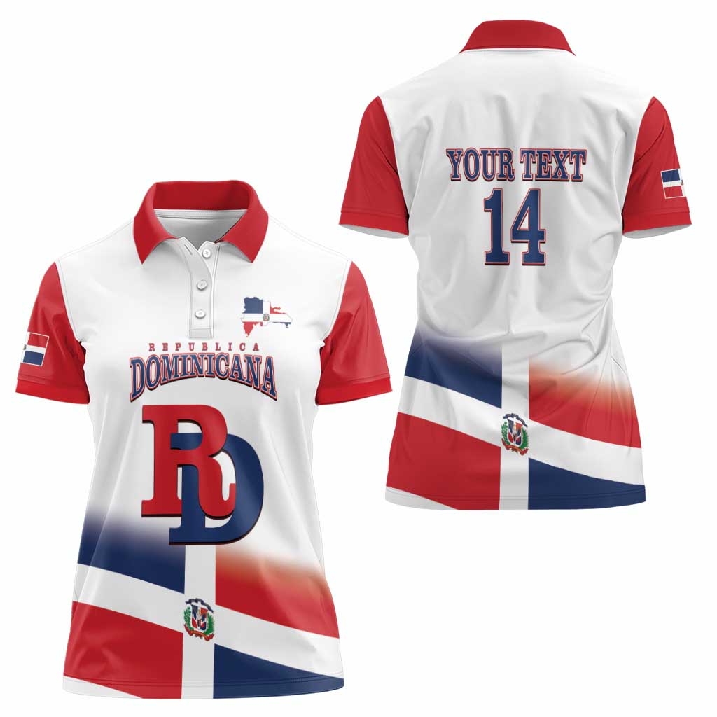 Custom Dominican Republic 2025 Baseball Women Polo Shirt Go Champions Flag Style - Wonder Print Shop