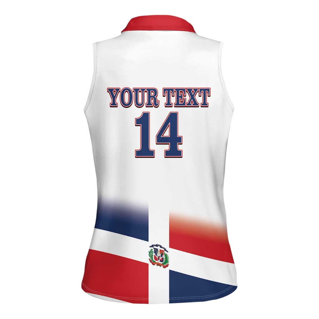 Custom Dominican Republic 2025 Baseball Women Sleeveless Polo Shirt Go Champions Flag Style - Wonder Print Shop