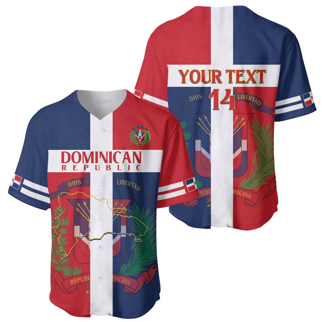 Custom Dominican Republic Football Baseball Jersey Go Champions Flag Style