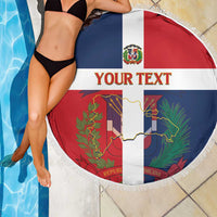 Custom Dominican Republic Football Beach Blanket Go Champions Flag Style
