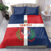 Custom Dominican Republic Football Bedding Set Go Champions Flag Style