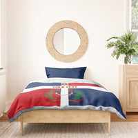 Custom Dominican Republic Football Bedding Set Go Champions Flag Style