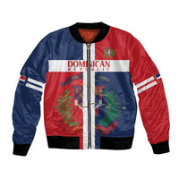 Custom Dominican Republic Football Bomber Jacket Go Champions Flag Style