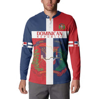 Custom Dominican Republic Football Button Sweatshirt Go Champions Flag Style