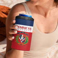 Custom Dominican Republic Football 4 in 1 Can Cooler Tumbler Go Champions Flag Style