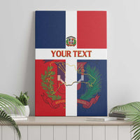 Custom Dominican Republic Football Canvas Wall Art Go Champions Flag Style