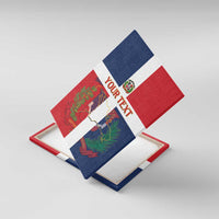 Custom Dominican Republic Football Canvas Wall Art Go Champions Flag Style