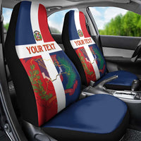 Custom Dominican Republic Football Car Seat Cover Go Champions Flag Style