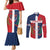 Custom Dominican Republic Football Couples Matching Mermaid Dress and Long Sleeve Button Shirt Go Champions Flag Style