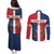 Custom Dominican Republic Football Couples Matching Puletasi and Long Sleeve Button Shirt Go Champions Flag Style