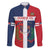 Custom Dominican Republic Football Family Matching Long Sleeve Bodycon Dress and Hawaiian Shirt Go Champions Flag Style