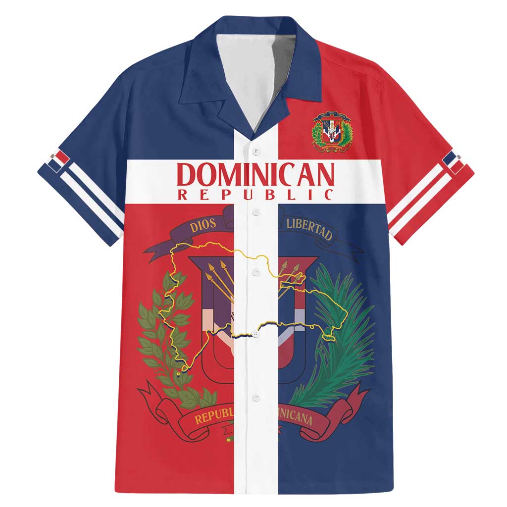 Custom Dominican Republic Football Family Matching Mermaid Dress and Hawaiian Shirt Go Champions Flag Style