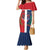Custom Dominican Republic Football Family Matching Mermaid Dress and Hawaiian Shirt Go Champions Flag Style