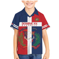 Custom Dominican Republic Football Family Matching Mermaid Dress and Hawaiian Shirt Go Champions Flag Style