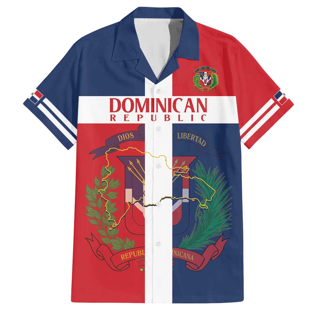 Custom Dominican Republic Football Family Matching Puletasi and Hawaiian Shirt Go Champions Flag Style
