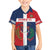 Custom Dominican Republic Football Family Matching Short Sleeve Bodycon Dress and Hawaiian Shirt Go Champions Flag Style