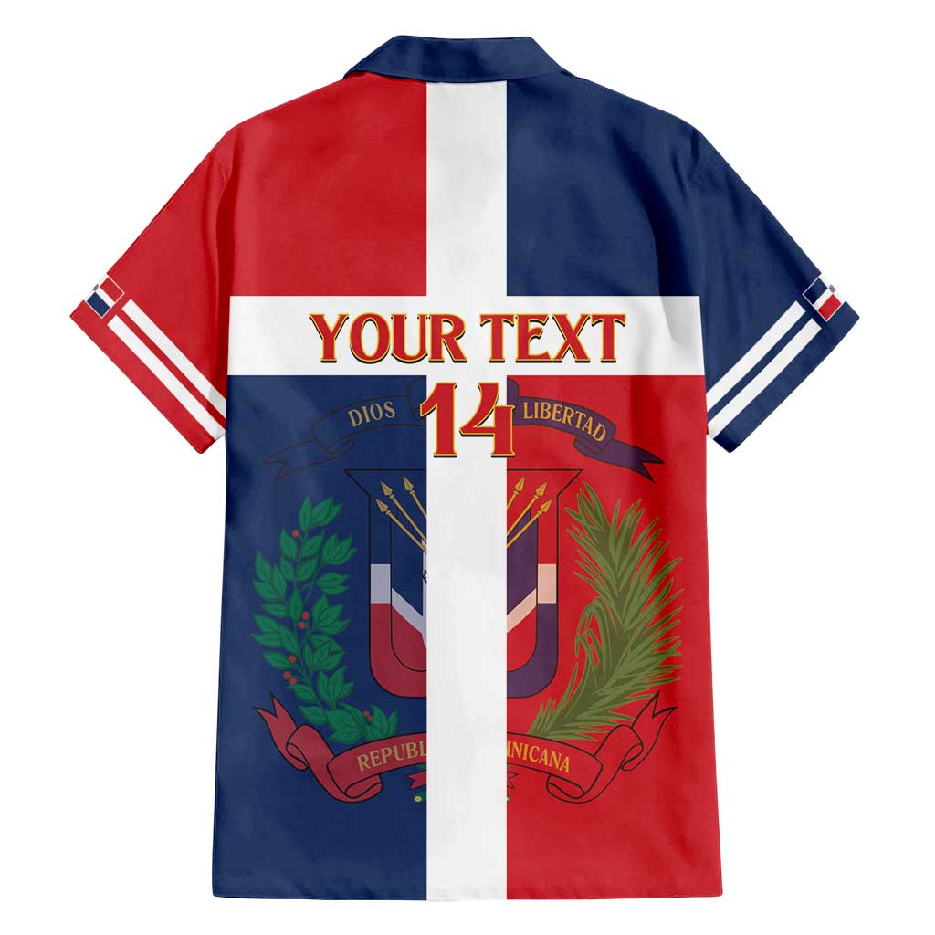 Custom Dominican Republic Football Family Matching Summer Maxi Dress and Hawaiian Shirt Go Champions Flag Style